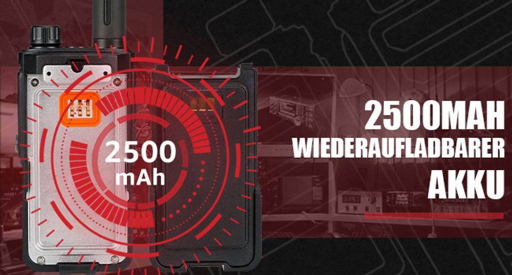 Retevis RA89 Ham Funkgerät, Hochleistungs Dualband Walkie Talkie für draußen, Wasserdicht IP68, Großer Reichweite, Lärmminderung, 2500mAh, Typ-C