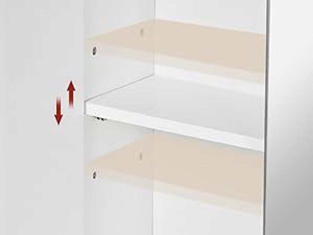 WOLTU Schminktisch mit Beleuchtung Spiegel LED, Schminktisch mit Schublade, Ablage hinter dem Spiegel, weiß, 90 x 40 cm