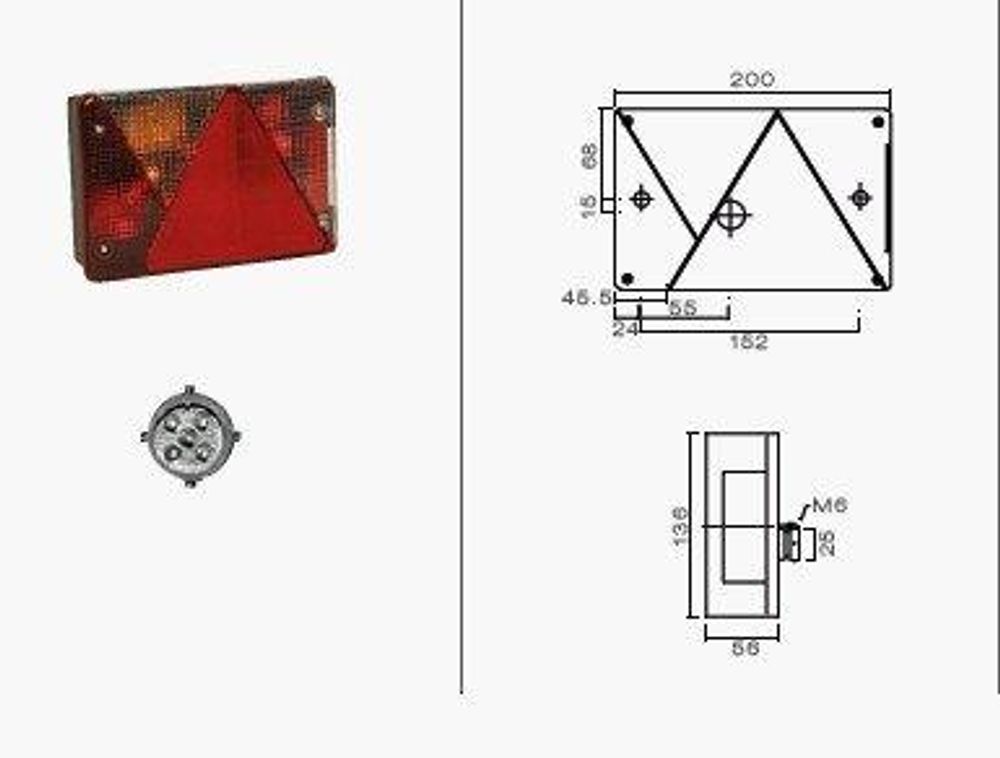 ASPÖCK Multipoint IV Rückleuchten Set links und rechts 7 Funktionen 12 V 200 x 136 x 56 mm IP64 Bajonett 5-Pin E4 ADR für Anhänger