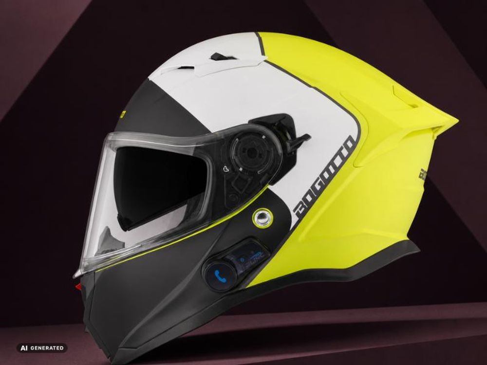 Bogotto H153 BT SPN Bluetooth Helm, schwarz matt/grau, M (57/58)