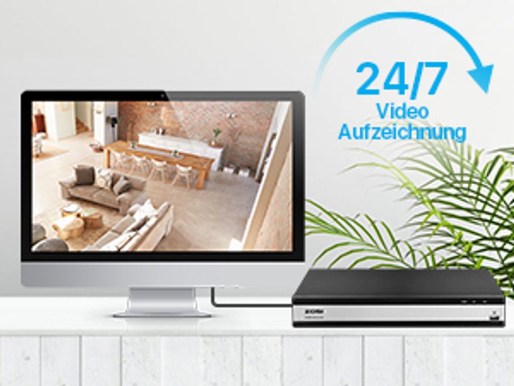 ZOSI 4K Überwachungskamera Set mit 2 Wege Audio, Videoüberwachung mit 16X 8MP PoE Kamera und 16CH 4TB HDD NVR, Personenerkennung