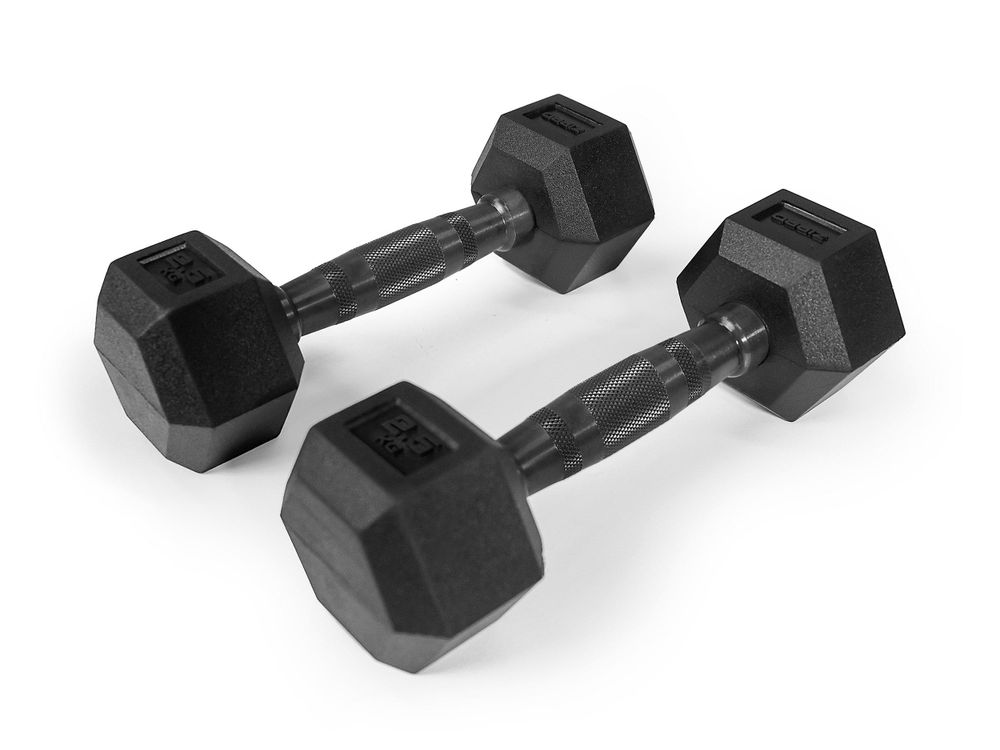 ZIPRO HEX Hantel 2,5 kg Gummiert – Kurzhantel Hexagonal für Aerobic, Fitness & Reha – Rutschfester Chrom-Griff & Bodenschutz – Profi Hantel Schwarz