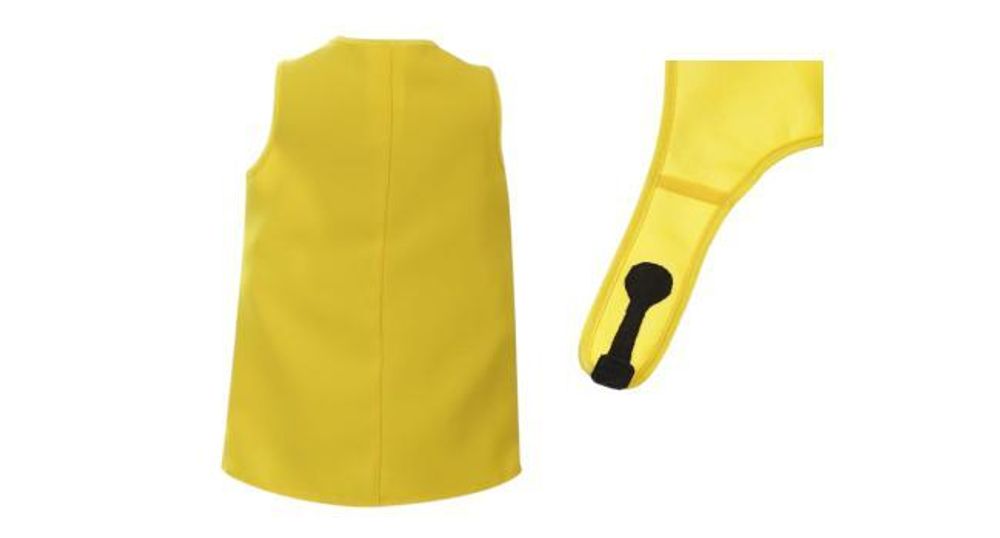 Bienenkostüm für Kinder – Gelb-Schwarzes Kleid mit einfachem Klettverschluss (104)