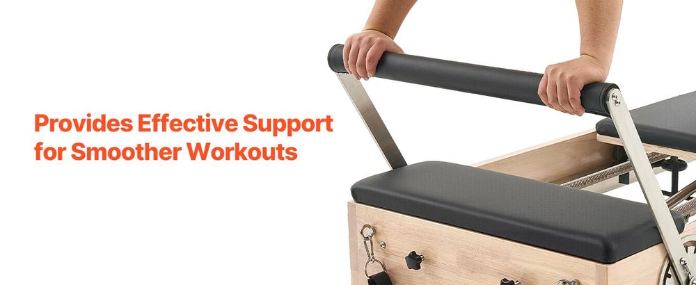 VEVOR Pilates Reformer, Gummibaumholz, für Fitnessstudios, mit doppeltem Widerstand, für Fortgeschrittene und Anfänger geeignet, Gewichtskapazität bis 181,44 kg