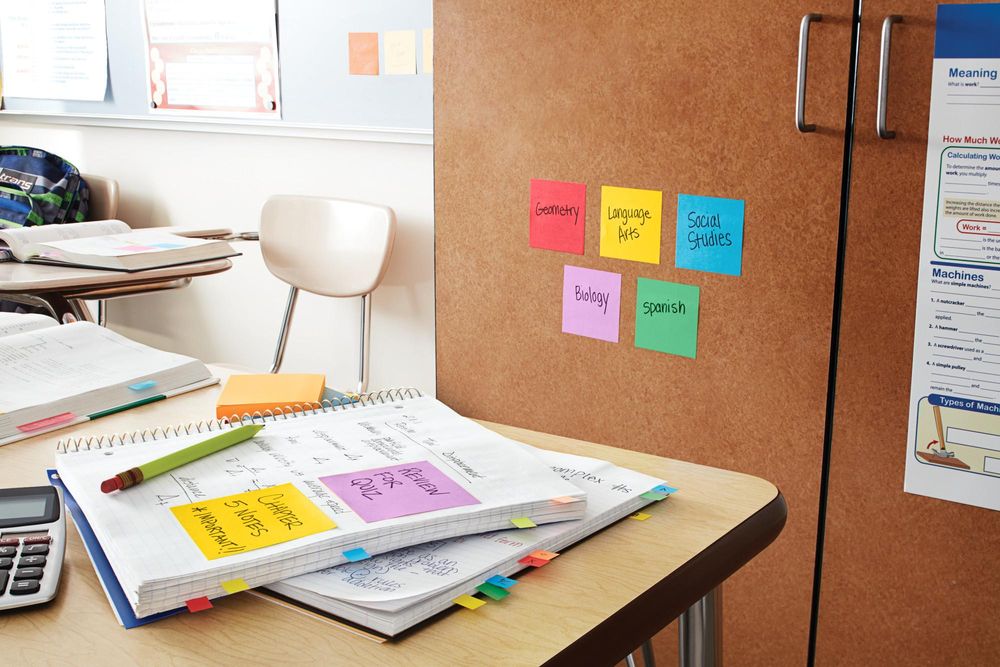 Post-it® Super Sticky Notes Haftnotizen - Playful Collection - 76 mm x 127 mm - 90 Blatt/Block - 6 Haftnotizen