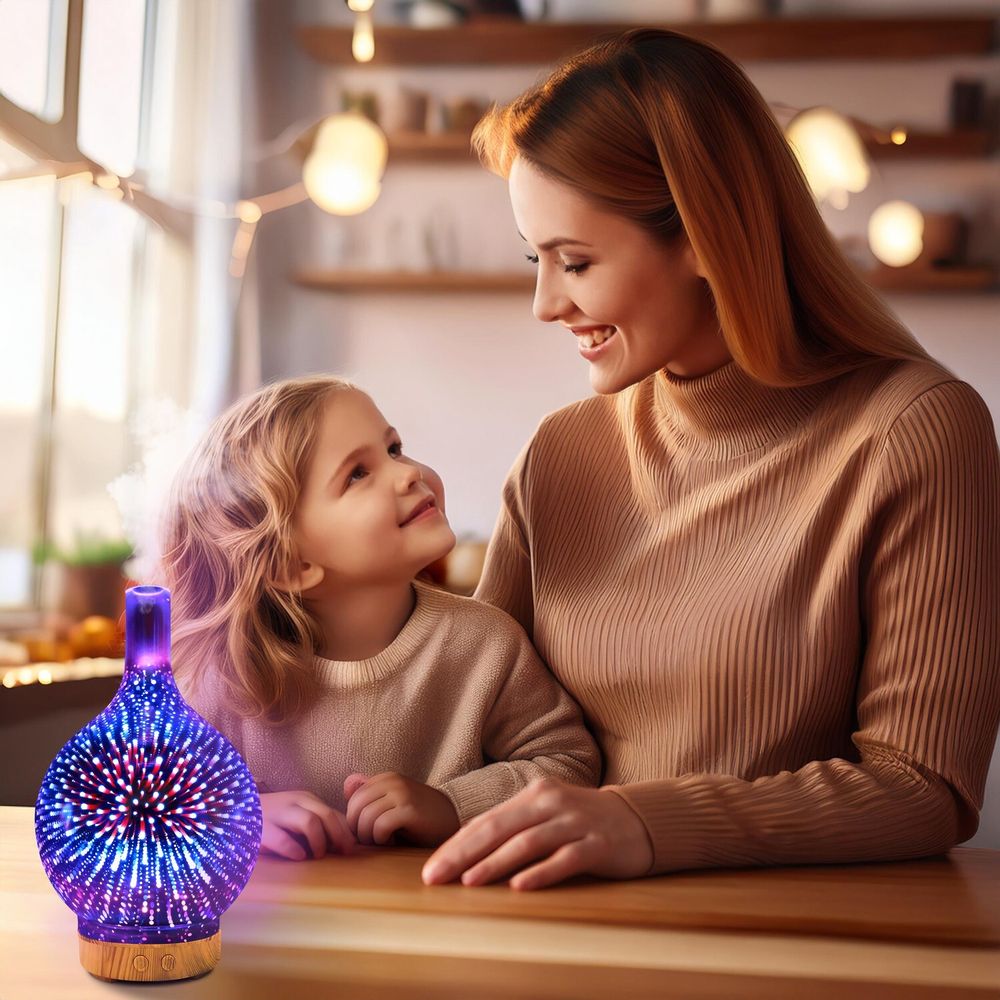 Aroma Diffuser, Luftbefeuchter Nachtlicht Diffusor 3 in 1, Sehr Dekorativ Beleuchtung, Öle Aromatherapie, Schlafzimmer, Kinderzimmer, Retoo