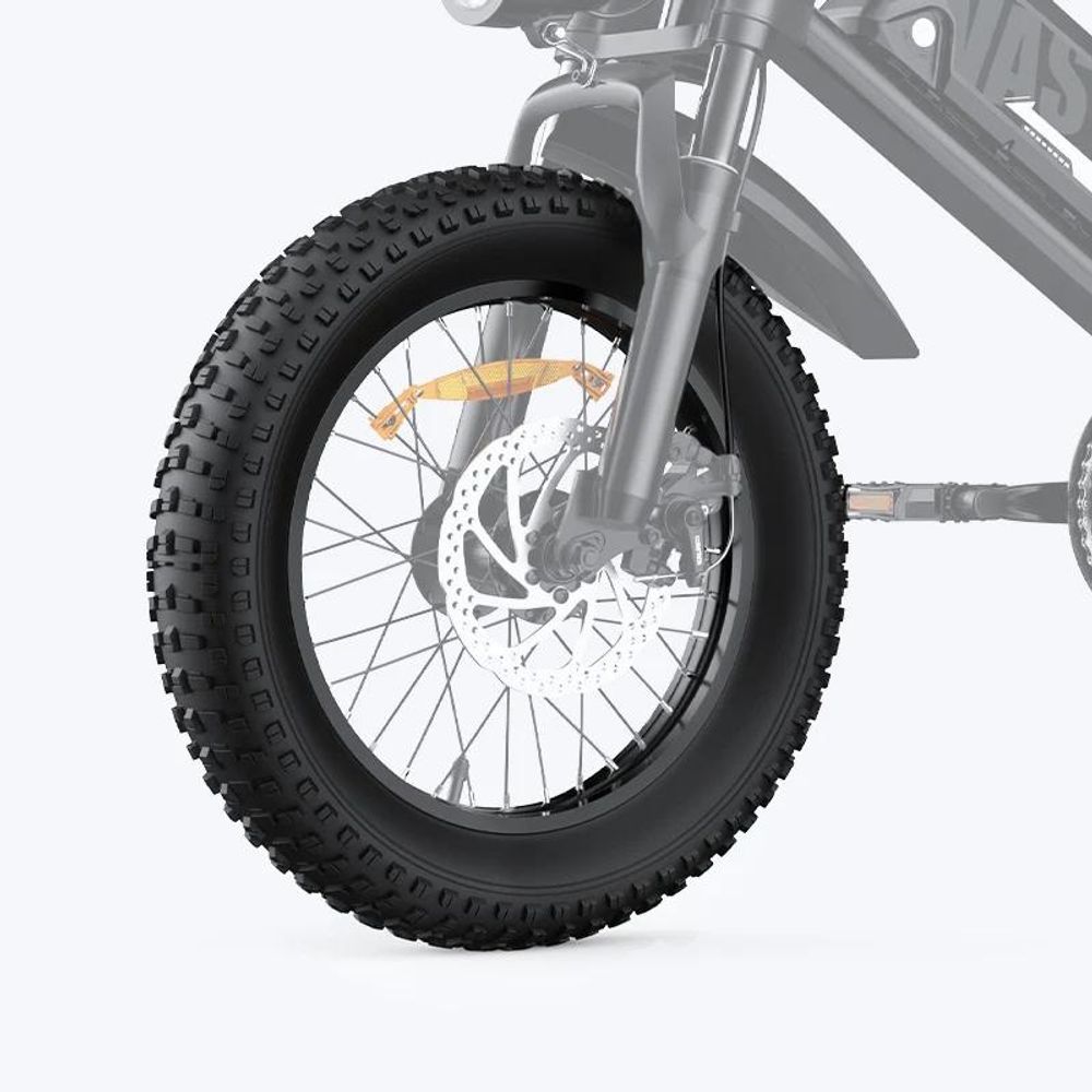 AVDL A13 elektrische MTB-fatbike 16 inch, compacte elektrische offroadfiets voor jongeren, Pedelec 25 km/u, 460 Wh accu, lcd-display, voor scholieren
