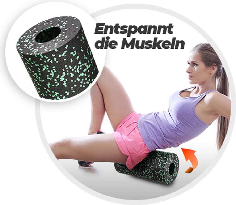 Faszienrolle Schaumstoffrolle Fitnessrolle Massageroller Rückenmassage Massage Yoga