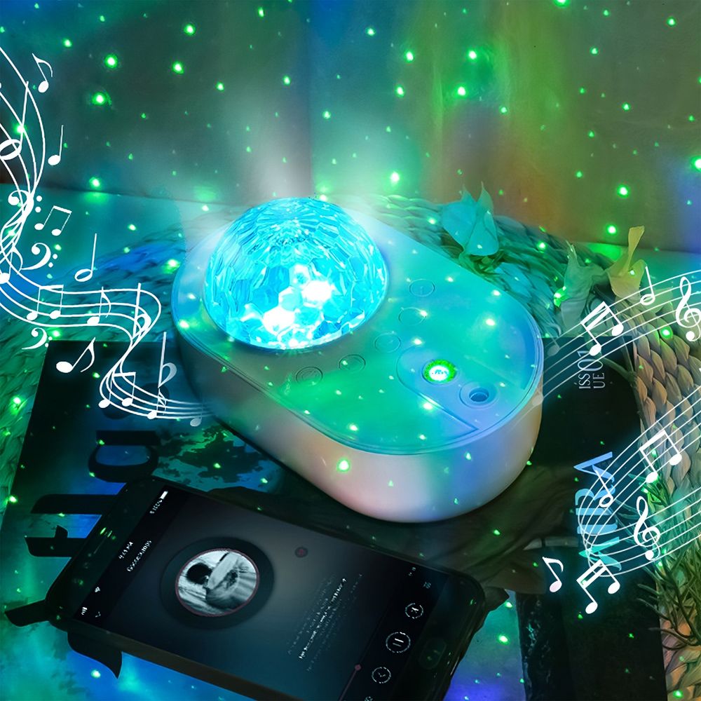Sternenhimmel Projektor Nachtlicht Polarlicht mit Bluetooth Musik Lautsprecher Sternenlicht Projektor mit Fernbedienung Galaxy Planetarium Retoo