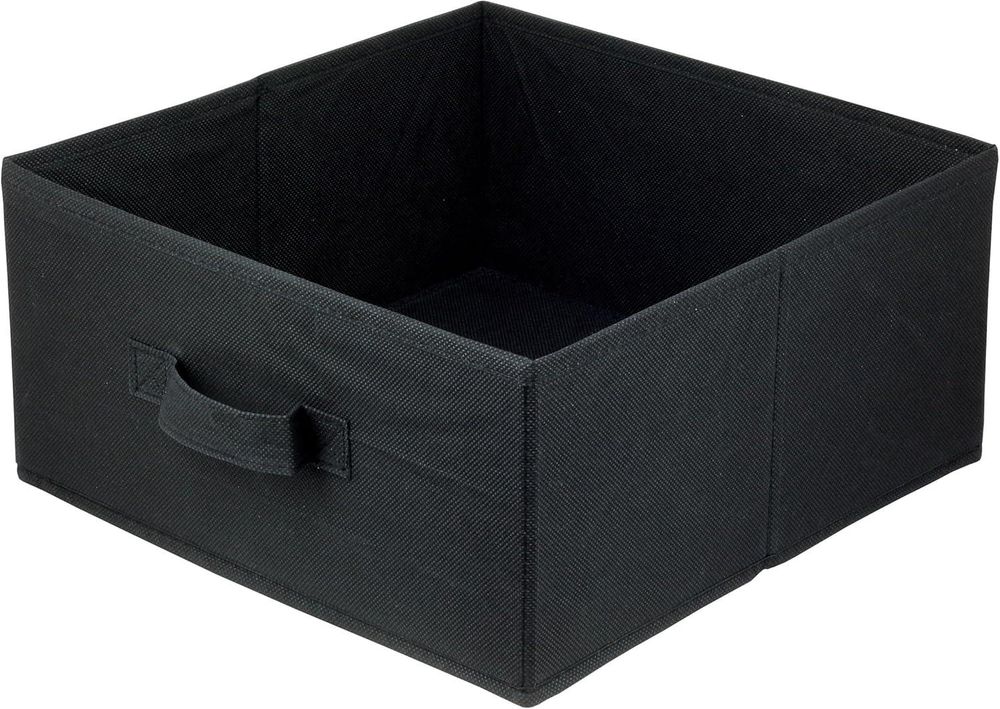 Lavita Storage Box | faltbare Aufbewahrung Boxen 31 x 31 x 15 cm | Schubladen-Organizer Box| Ordnungssysteme für Kleidung | Kleideraufbewahrung & Organisation | Schwarz | 1 stück