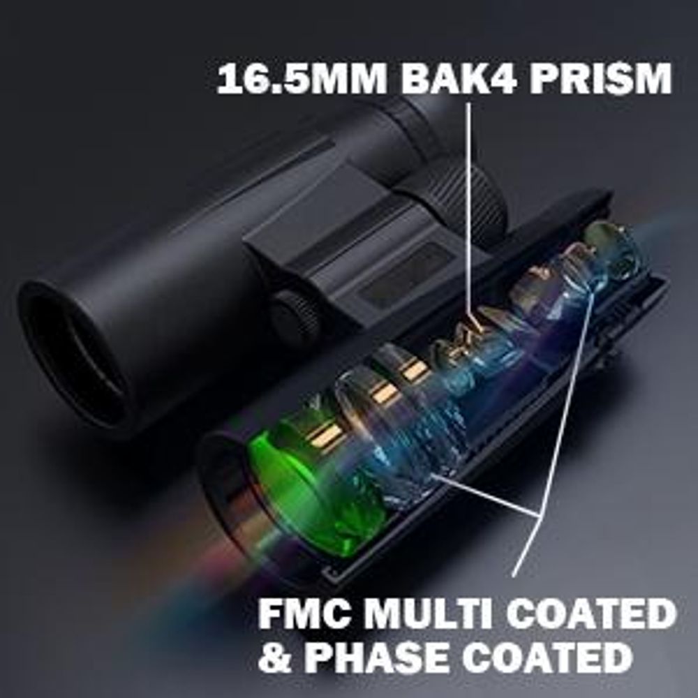 Fernglas 12x50 HD mit BAK4 HD Prisma FMC Objektiv Telefonadapter für Fotografie Fernglas Erwachsene zur Vogelbeobachtung und Reisen