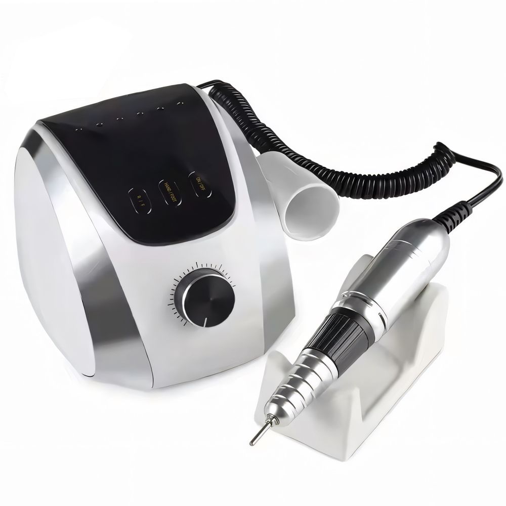 Elektrische Nagelfräser Set 65W, Profi 35.000 U/Min, LED, Gelnägel, Maniküre und Pediküre, einstellbare Geschwindigkeit, Fußpedal und 6 Bits, Retoo