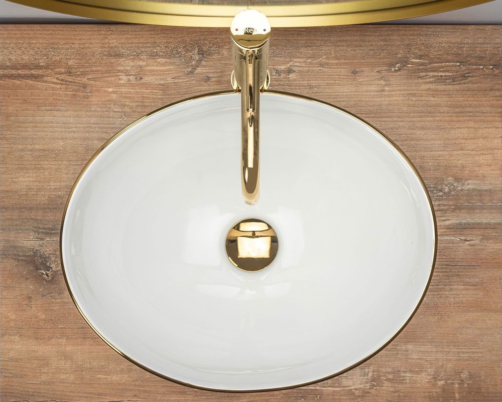 Rea Aufsatzwaschbecken Sofia Oval Gold