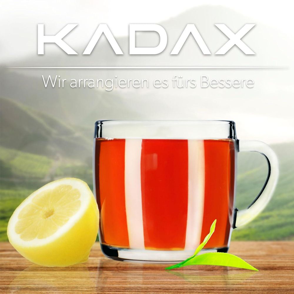 KADAX Teegläser mit Griff "Barnico", Saftgläser, spülmaschinenfest, 310ml, 6er Set