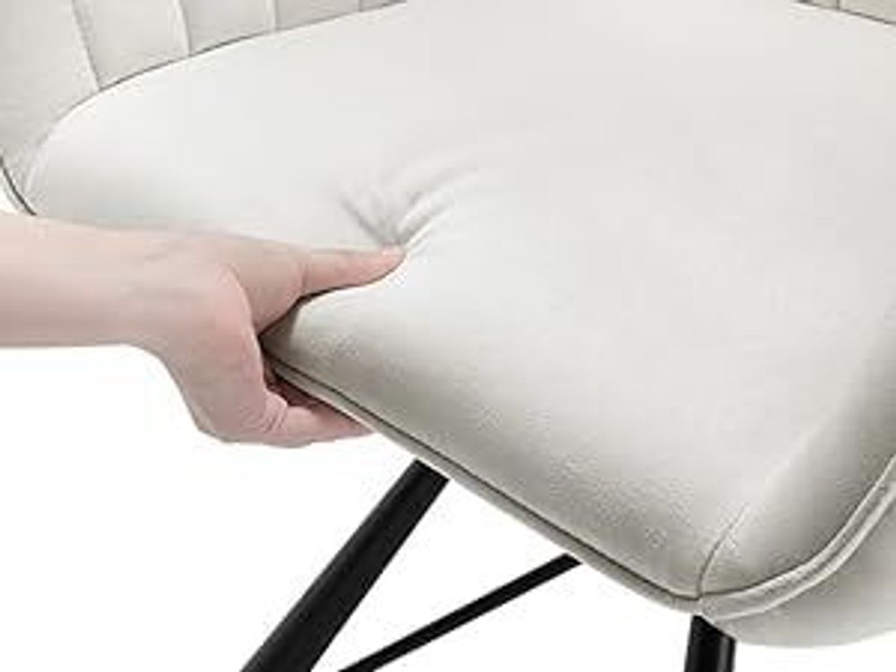WULTU Esszimmerstühle drehbar 6er Set, Samt Sessel Wohnzimmer, Metallbeine, dunkelgrau