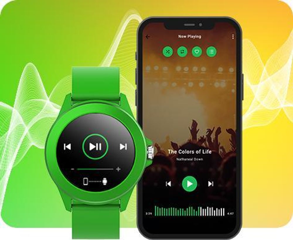 Forever Colorum CW-300 Smartwatch Tracker impermeabile IP68 Multi-Sport Funzione, Bluetooth, Notifiche da App, Controllo Musica per Android iOS Verde