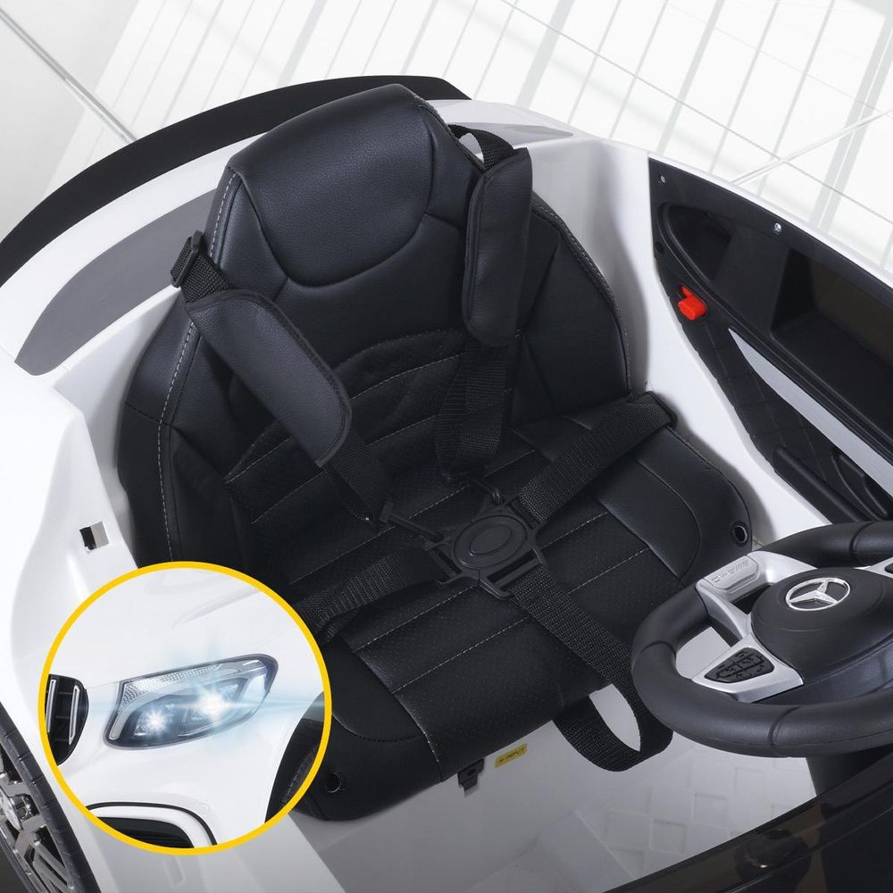 Actionbikes Motors Mercedes Benz AMG GLC 63S | Kinder Elektro Auto - Coupé - Fernbedienung - 4x4 Allrad - Sound - 140 Watt - ab 3 Jahren (Weiß)