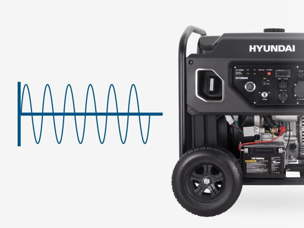 HYUNDAI Benzin Stromerzeuger HY11000iE – 11.0 kW Inverter Generator mit ATS-Anschluss, E-START, Fernbedienung – ideal für Baustelle und als Notstromaggregat