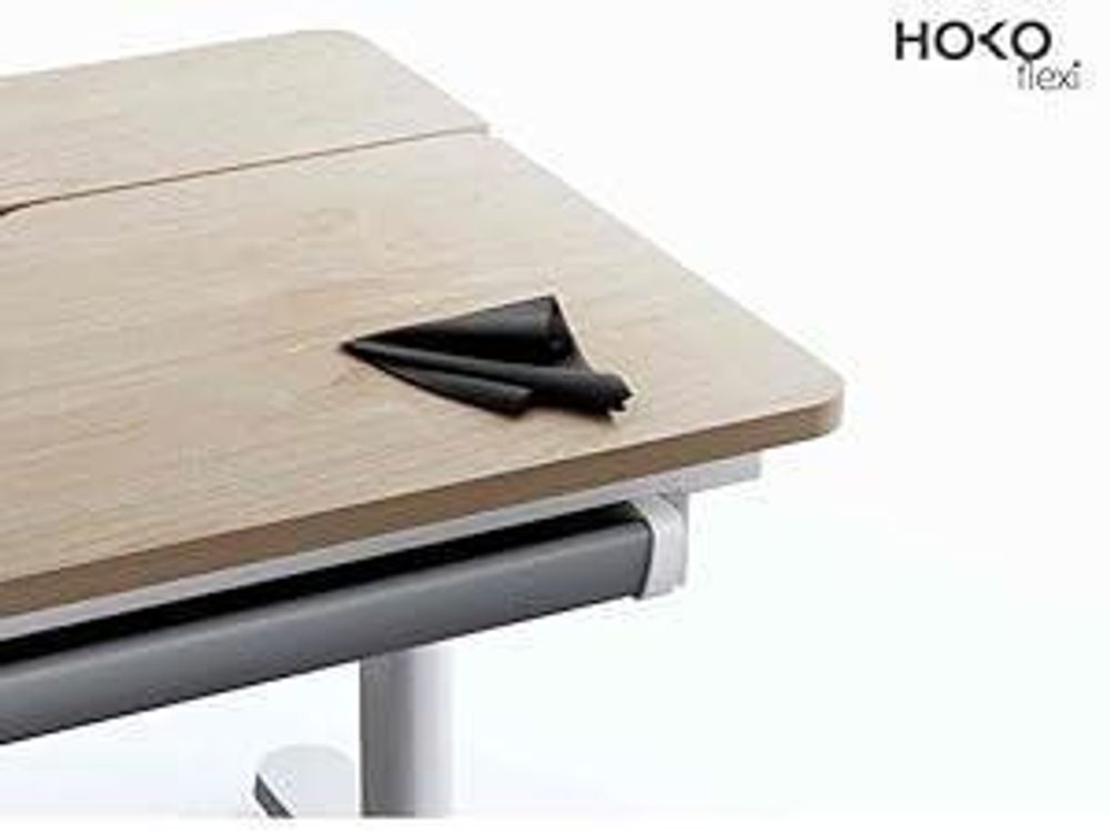 HOKO Kinderschreibtisch-Set 120x60 cm höhenverstellbar, mit neigbarer Tischplatte, vielseitig verstellbarer Kinderstuhl, Holzoptik/Rosa, CELIN & LAURA
