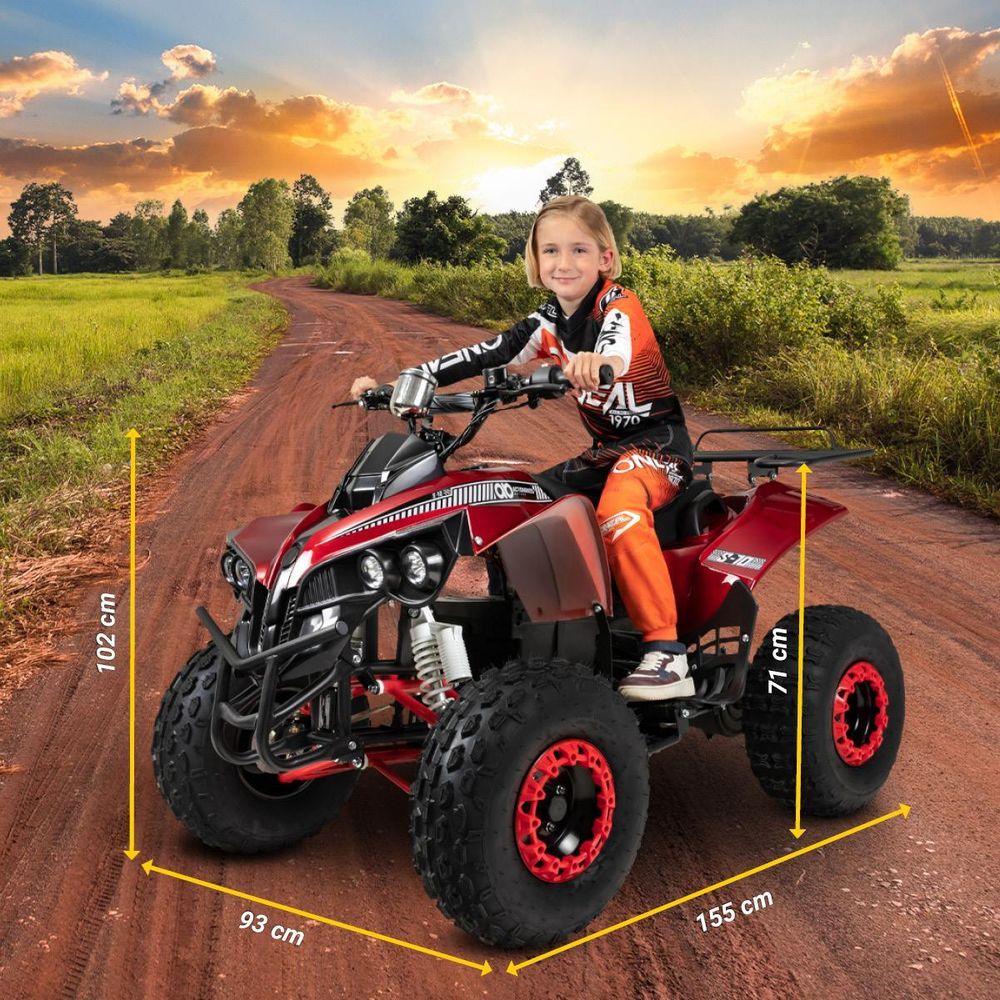 Actionbikes Motors Elektro Kinderquad S-10 | Quad - 1000 Watt - Pocketquad - Scheiben-/Trommelbremsen - bis 20 km/h - bis 82 kg - (Camouflage)