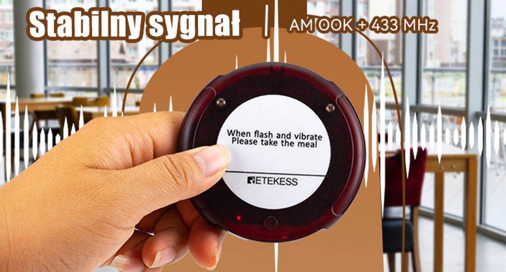 Retekess Restauracja Pager,20 Pagerów,400M,ładowarka ze stali nierdzewnej,wodoodporny, Bezprzewodowy System Przywoławczy dla Gastro Miasto i hotelarst