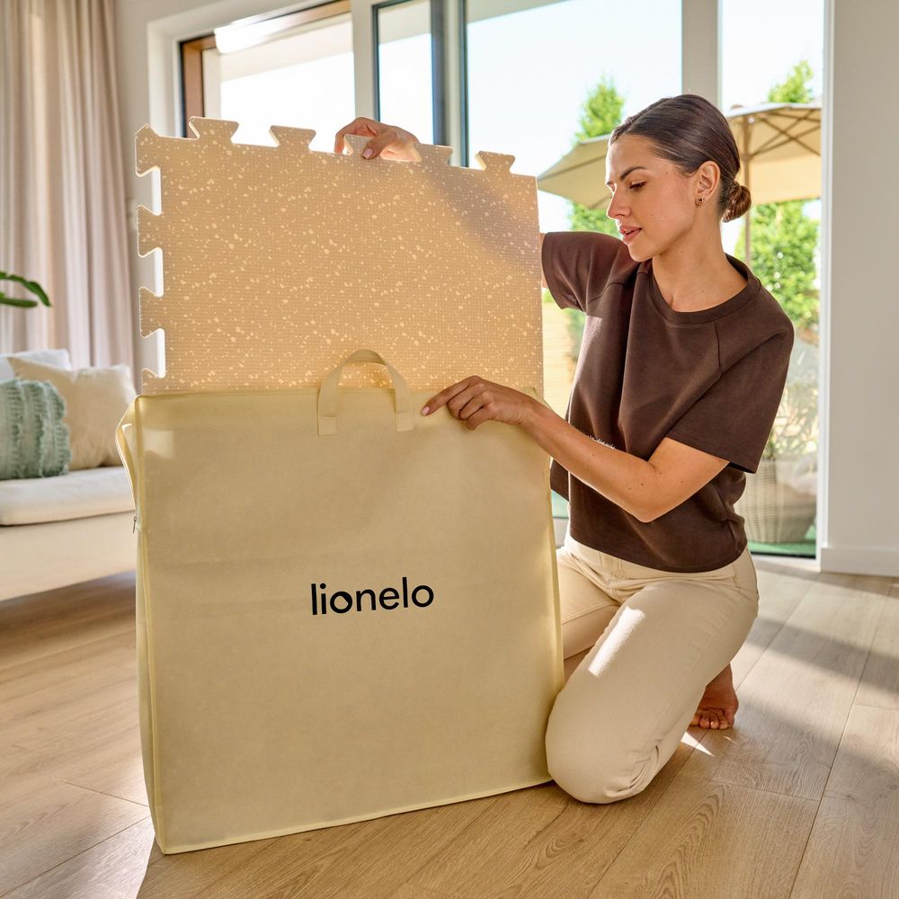 Lionelo YOKA Lernmatte für Babys & Kleinkinder, 6-teiliges beidseitiges Puzzle: ungiftig, geruchlos, rutschfest, leicht zu reinigen, 175×120 cm