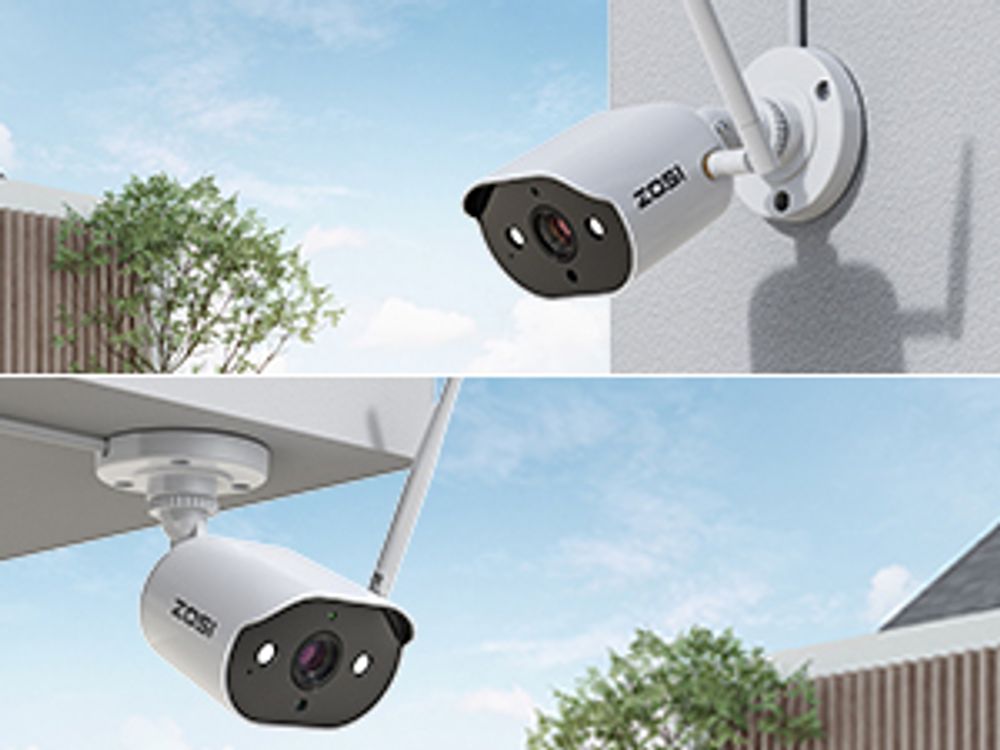 ZOSI 3MP Außen WLAN Überwachungskamera Set mit 1TB Festplatte, 8CH 1TB NVR 4x 3MP IP WiFi Kameras 2-Wege Audio, Menschenerkennung, Spotlight Alarm