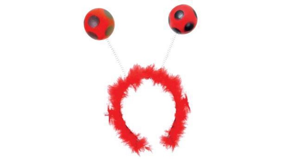 Damenkostüm-​Set Marienkäfer, 2-TLG Plüsch - Weste und Haarreif mit Fühler, rot, schwarz | M, XL | Tierkostüm, Karneval, Fasching, Mottoparty (XL)