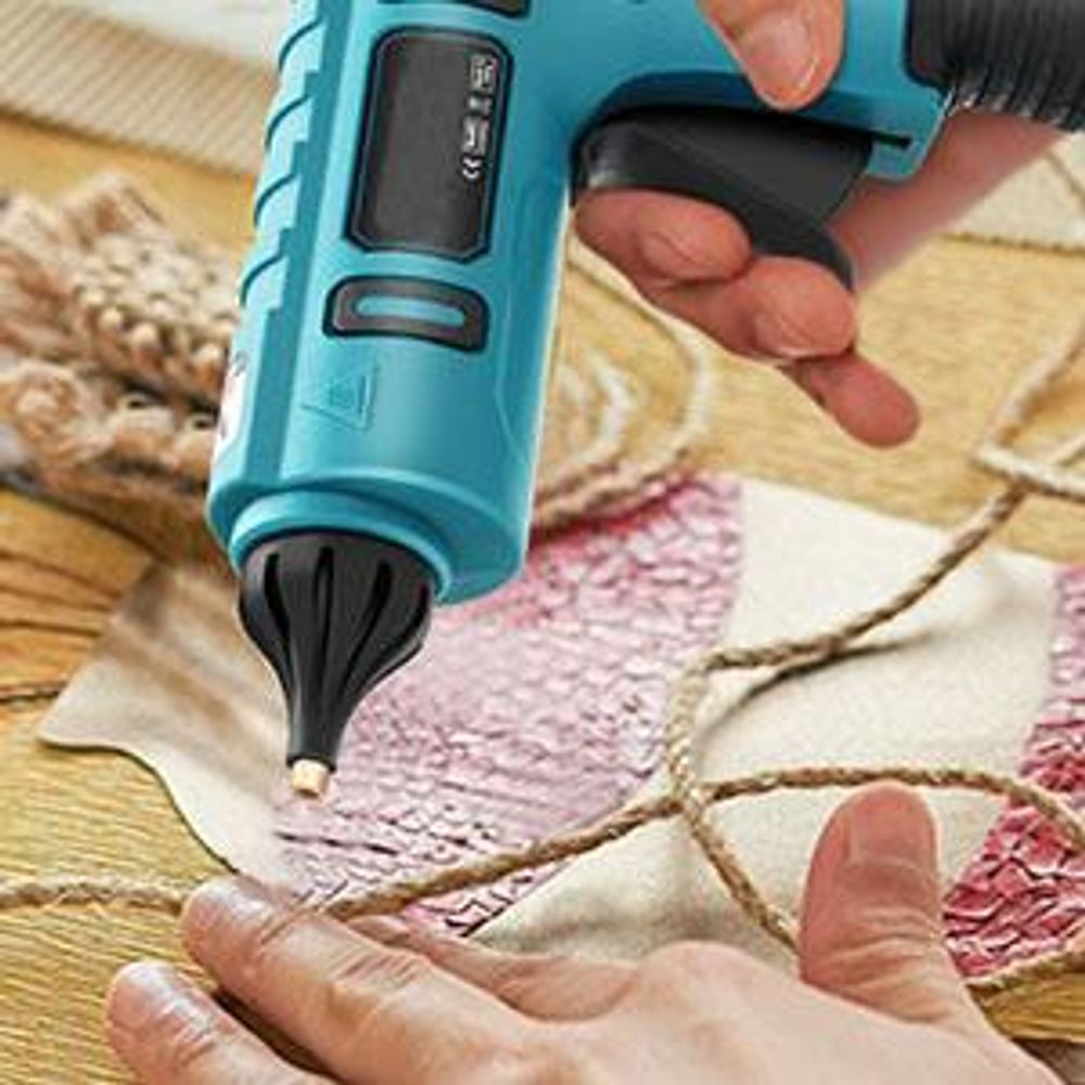 Akku Heißklebepistole, 18V kompatibel mit Ma-kita Akkus, kabellose Klebepistole für Handwerk Heimwerken Reparatur, inklusive 20 Klebestifte,ohne Akku
