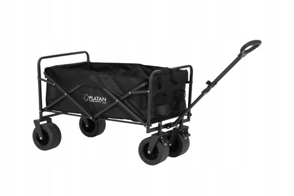 Carrello da spiaggia pieghevole 120 l ruote larghe fuoristra