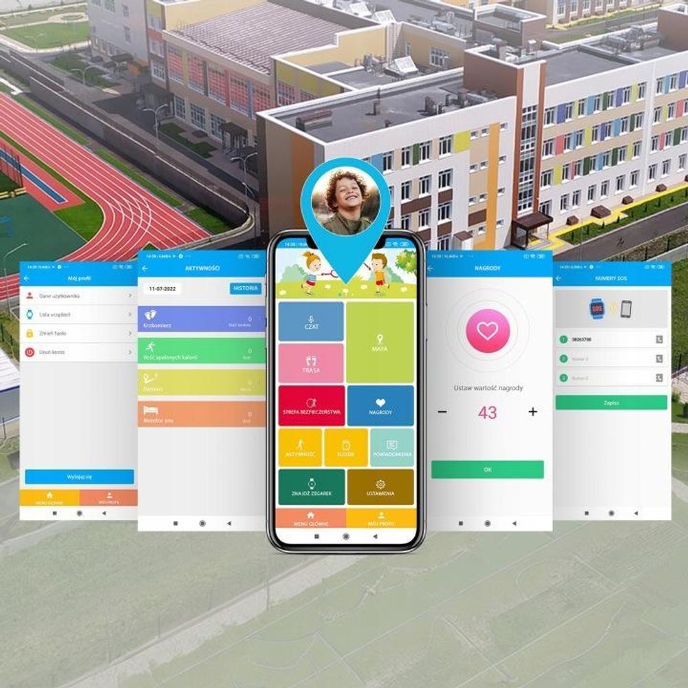 Forever, smartwatch per bambini con WLAN GPS e chiamate 4G Look Me, nero