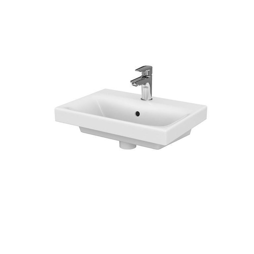 AQUA for you | Badmöbelset - Cersanit Moduo 60 - Waschtisch mit Unterschrank - 60x45 cm - Softclose - Weiß - mit Waschbecken Badset Badezimmerschränke