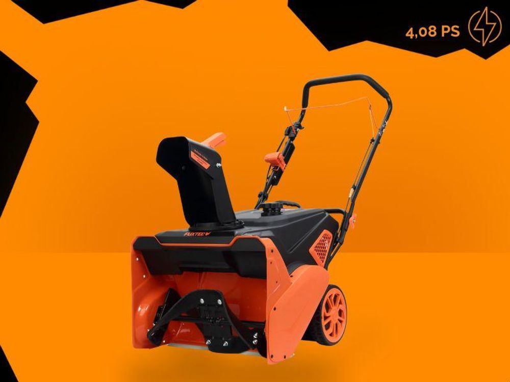 FUXTEC Benzin Schneefräse FX-SF1165 | 4,08 PS Motor mit 164ccm Hubraum | 53 cm Arbeitsbreite | bis 8 m Auswurfweite | leicht & kompakt für Einfahrten
