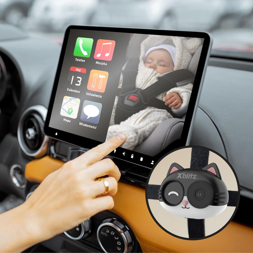 Xblitz Coco niania samochodowa z bezprzewodowym adapterem CarPlay