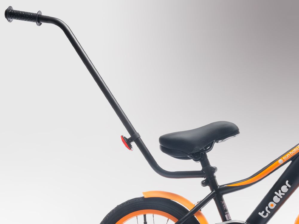 Sun Baby Tracker Bike Kinderfahrrad Jungen Fahrrad Stützräder Schubstange 14 Zoll neon blau