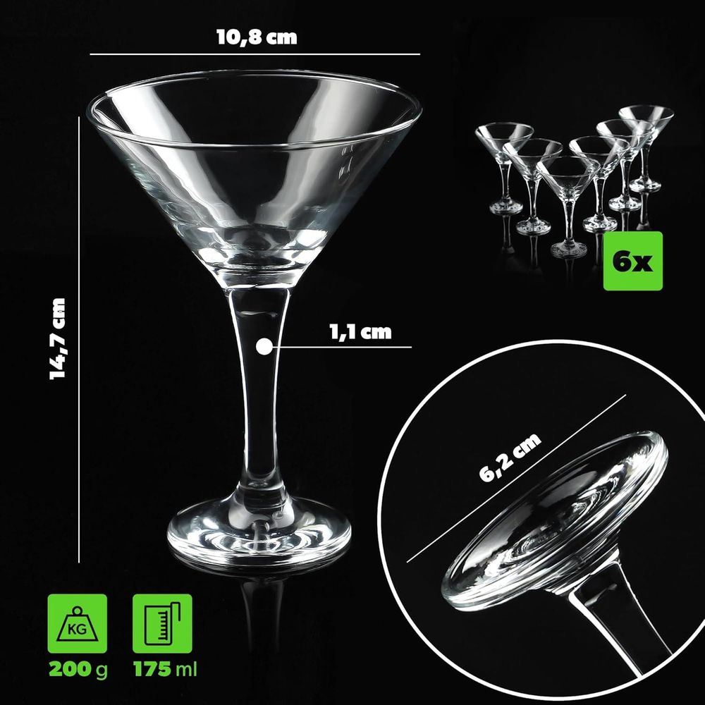KADAX Martinigläser, 175ml Cocktailgläser aus hochqualitativem Glas
