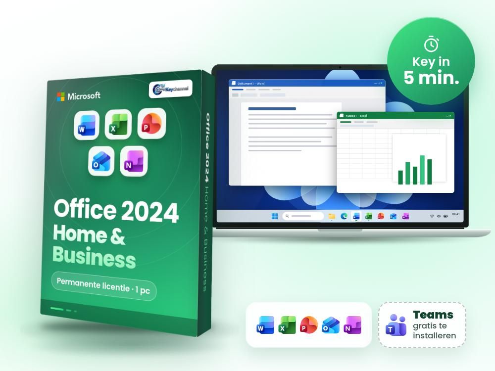 Office 2024 Home & Business – permanente licentie met Outlook