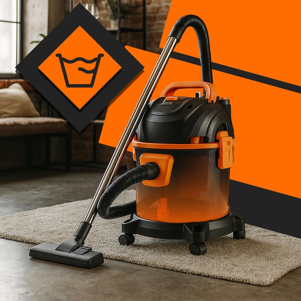 Industriestaubsauger 2200W Nass- & Trockensauger Aschesauger für Kamin & Grill Mehrzwecksauger Wasser-Staubsauger Werkstattsauger Gelb Retoo