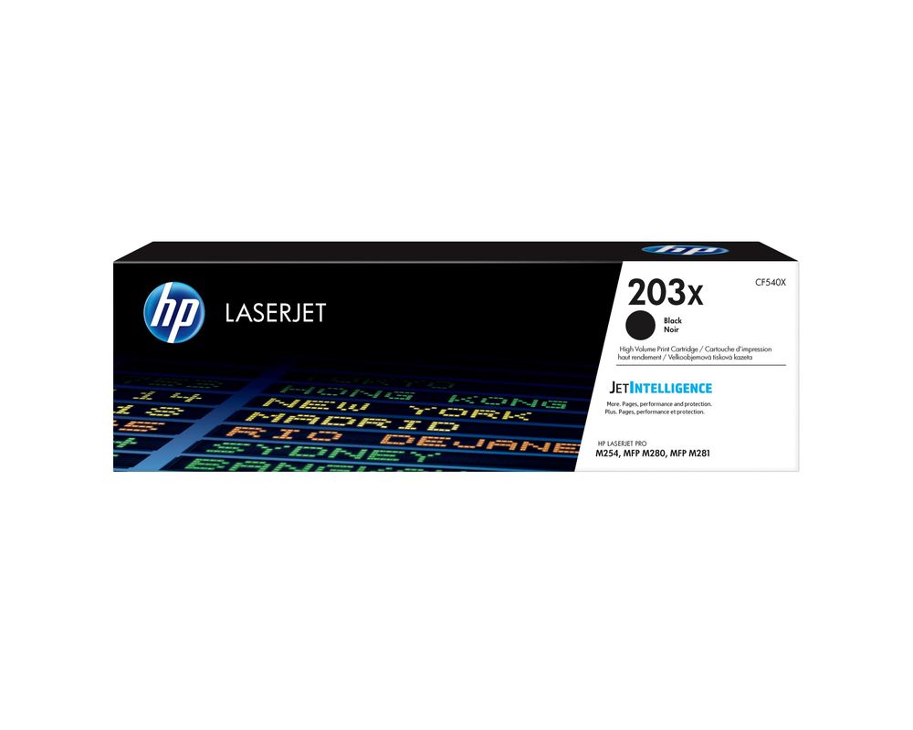 HP Toner 203X CF540X Schwarz Original Tonerkartusche für Color LaserJet Pro