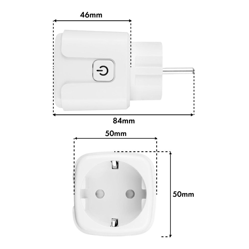 2x Ferngesteuerte WLAN-Steckdose von GreenBlue Android/iOS/Alexa/Google Home Timer Leistungsmesser max. 16 A/3840 W GB735 W