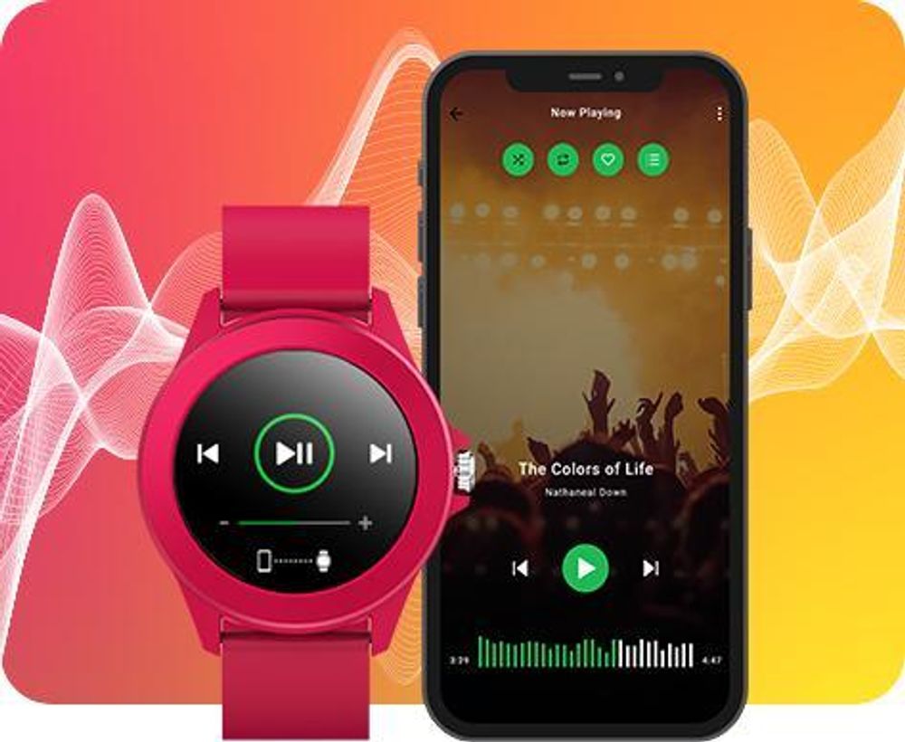 Forever Colorum CW-300 Smartwatch Tracker impermeabile IP68 Multi-Sport Funzione Bluetooth, Notifiche da App, Controllo Musica per Android iOS Magenta