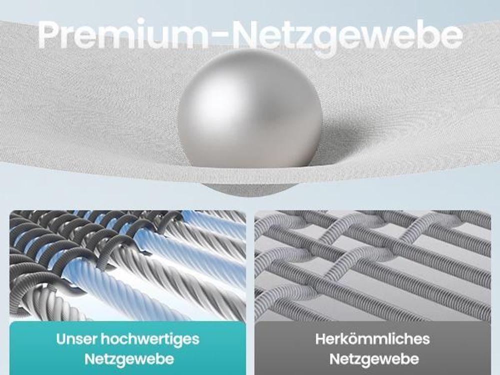 SONGMICS Bürostuhl ergonomisch, Drehstuhl mit Netzgewebe, Schreibtischstuhl mit Lendenstütze, Wippfunktion, klappbare Armlehnen, für Arbeitszimmer