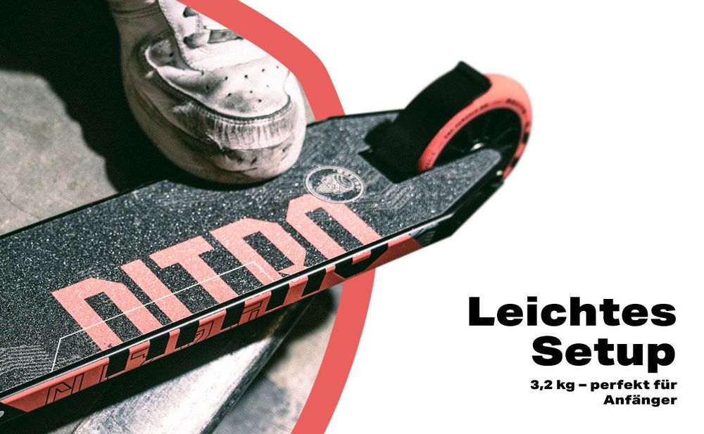 MOVINO Kinder Erwachsene Stunt-Scooter Freistil Nitro Rot