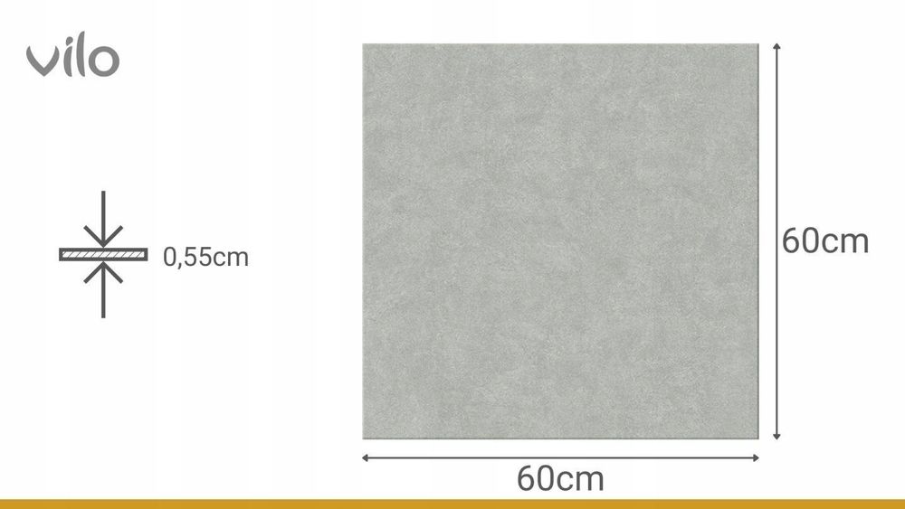 VILO SPC Vinylboden - 100% Wasserfest - Klick-System - Für Fußbodenheizung - 60x60cm - 4 Stück (1,44m²) - Calacatta snow