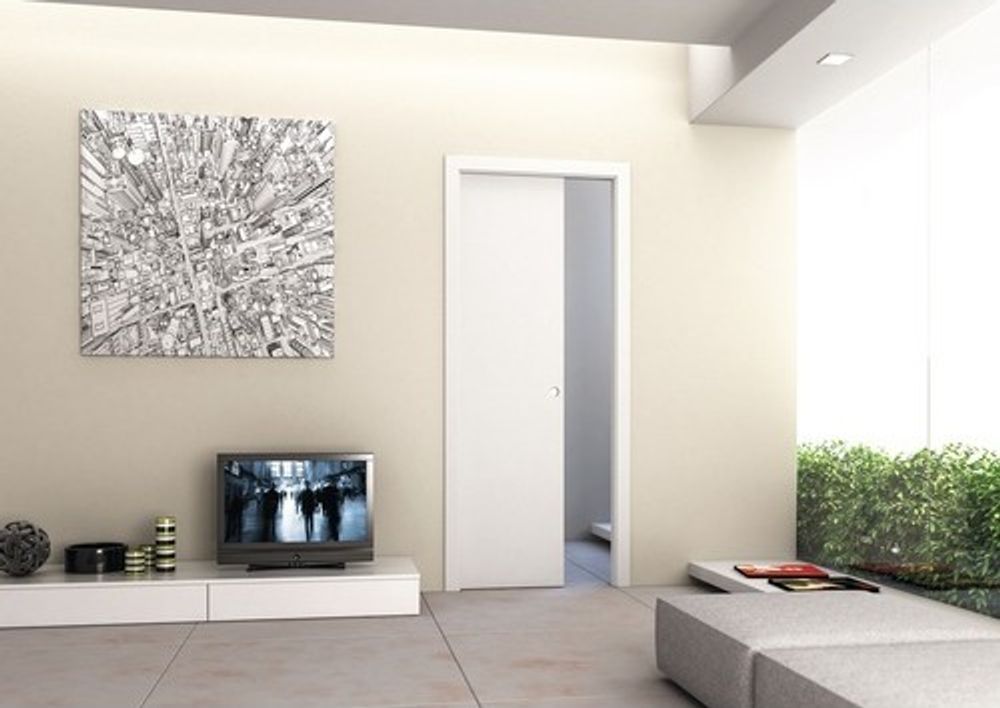 ECLISSE Schiebetürsystem UNICO PLUS (Holz-/Gipslaibung erforderlich) 1-Flügelig für CW75 für Standard-Türblattmaß 860 mm