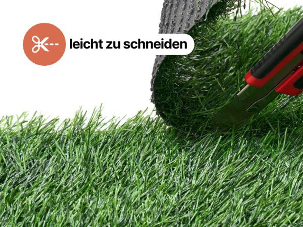 Kunstrasen Verde Tapiso 40 mm UV-beständig Balkon Terrasse Garten 400 x 400