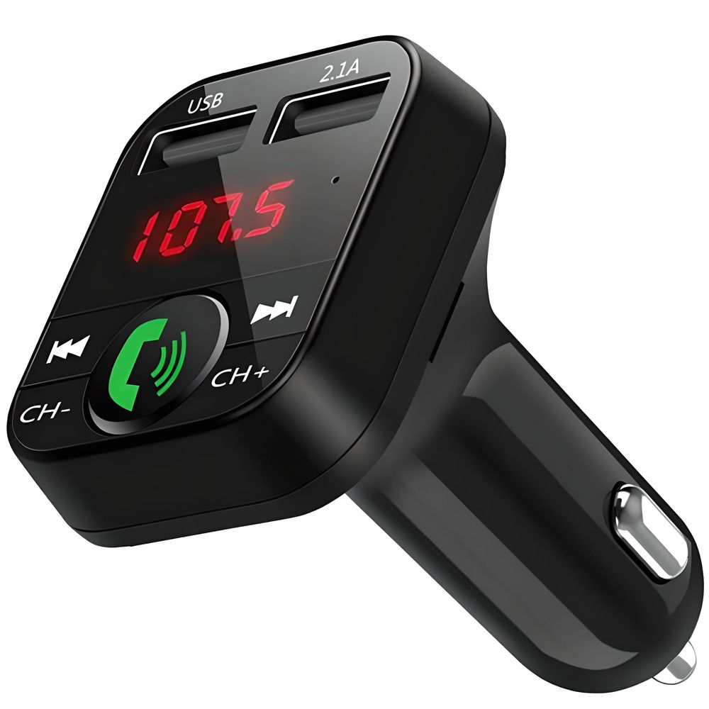 Bluetooth FM Transmitter für Auto Rot Leuchte Drahtloser Radio Kfz-Empfänger Adapter mit Freisprecheinrichtung Dual USB Ladegerät 5V 3.4A Retoo