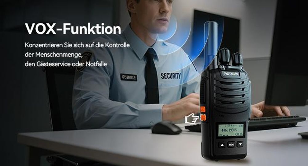 Retevis H777D Funkgeräte Professional, Walkie Talkie mit 10-Wege-Ladegerät, PMR Funkgerät LCD-Display, 1200 mAh Akku, Typ-C-Ladung, für Sicherheit