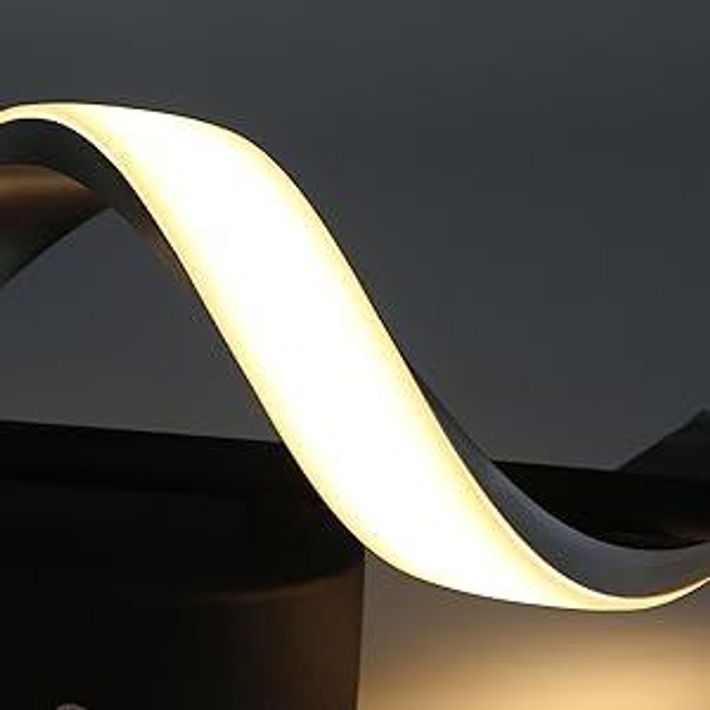 ZMH LED Wandleuchte innen Wandlampe modern Beleuchtung Nachtlampe in Wellenförmig Design 3000K Warmweiß Flurlampe
