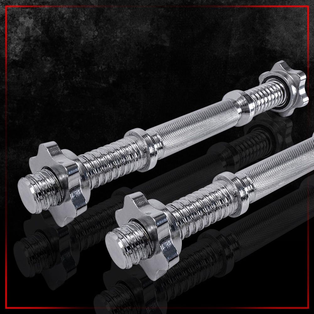 Miweba Sports KH100 | Kurzhantel Stange mit Sternverschluss - 35cm, Ø30mm - Bis 40 Kg pro Stange - Hantel Stange - guter Grip - Ohne Gewicht (2er Set)